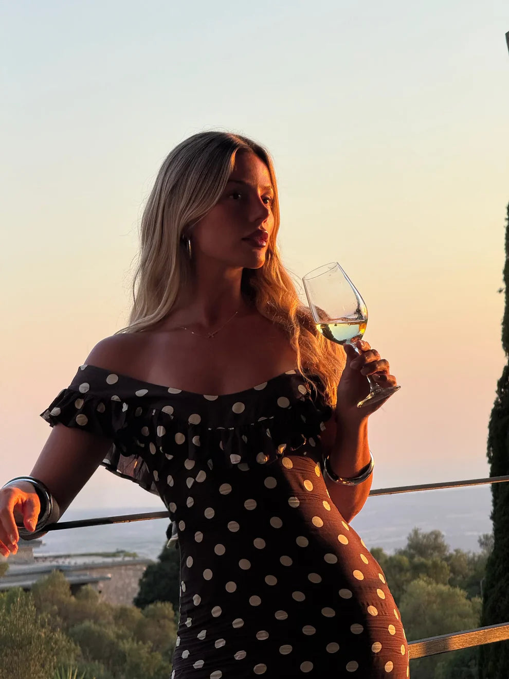 Zeynare ™ Yaz Düşü Luna Nokta Elbise