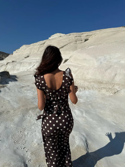 Zeynare ™ Yaz Düşü Luna Nokta Elbise